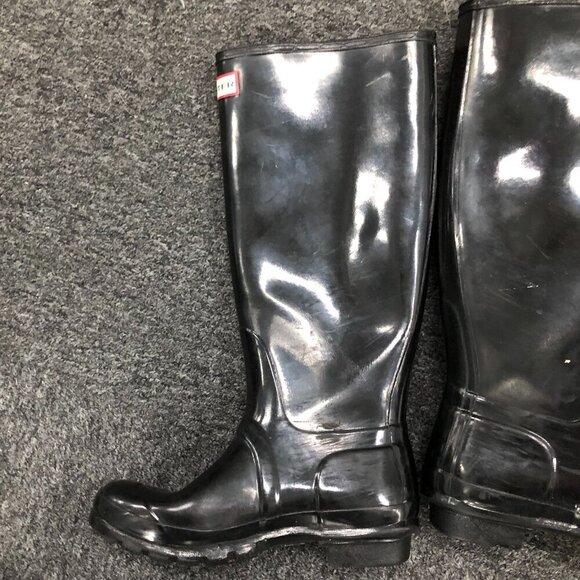 Hunter Glossy Black Women's Rain Boots - Picture 4 of 15